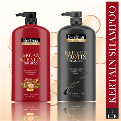 blestaaa essentialss Keratin Argan Smooth Shampoo Shine for Frizz Control FOR WOMEN..(2 L)