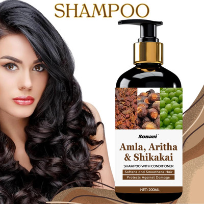 Sonavi Shikakai Shampoo With Conditioner For Smooth & Shiny Hair(200 ml)