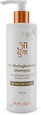 Ayuga 1% Bhringkesham Shampoo, with Bhringraj & Amla | For Hairfall Control 200 ml