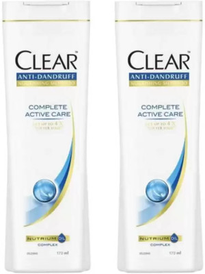 Clear Anti-Dandruff Complete Active Care Shampoo 2x170Ml Pack Of 2(339 ml)