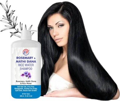 SV PROFESSIONAL Rosemary & Mathi Dana Rice Water Shampoo – Nourishes Dry Hair, Controls Frizz(400 ml)