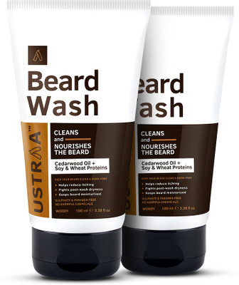 Ustraa Beard Wash (Woody) - Set of 2(200 ml)