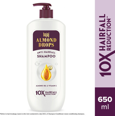 BAJAJ Almond Drops Anti Hairfall Shampoo with Almond Oil & Vitamin E(650 ml)