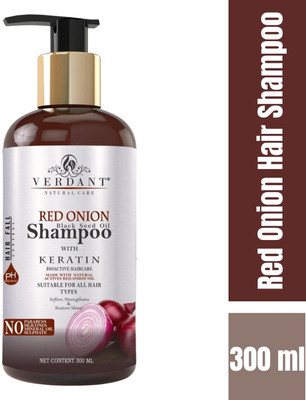 Verdant Natural Care Red Onion Shampoo with Black Seed Oil & Keratin(300 ml)
