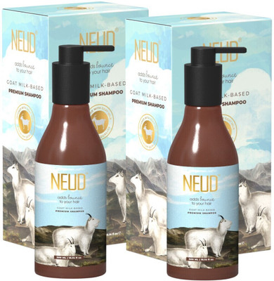 NEUD Goat Milk Premium Shampoo for Men & Women - 2 Packs (300ml Each)(600 ml)