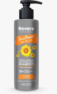 lamiglow REVERA SUNFLOWER SHAMPOO FOIR ELIMINATE FRIZZINES & REPAIR HAIRS PACK- 200ml x 1(200 ml)