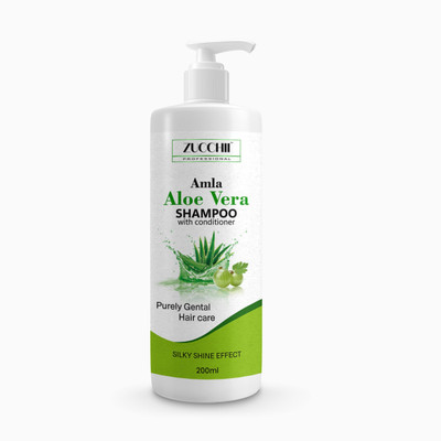 ZUCCHII Amla Aloe Vera Shampoo with Conditioner - Hair Care for Nourishment and Shine(200 ml)