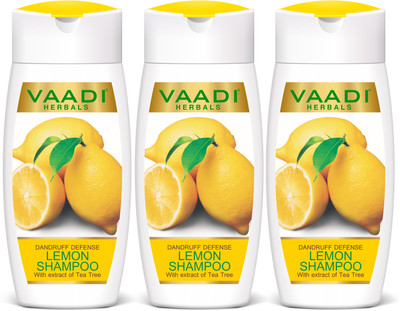 vaadi Herbals Dandruff Defense LEMON SHAMPOO with extract of Tea Tree (110 ml x 3)(330 ml)