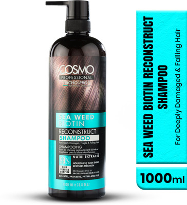 COSMO PROFESSIONAL Sea Weed Biotin Reconstruct Shampoo Sulfates, Parabens-Free(1000 ml)