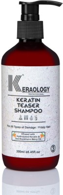 KERAOLOGY Keratin Teaser Shampoo Strengthening, Smooth & Strong Hair,Hair Growth & Repair(300 ml)