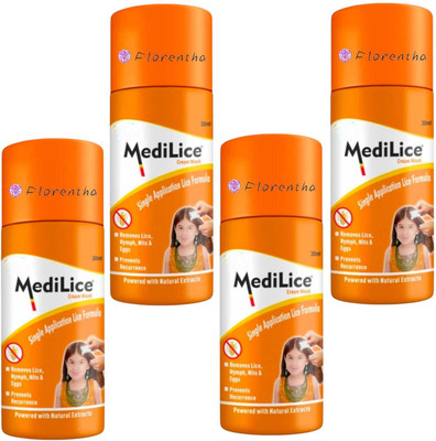 FLORENTHA MEDI-LICE CREAM WASH FOR REMOVES LICE & NITS EGGS PACK OF 30ml x 4(120 ml)