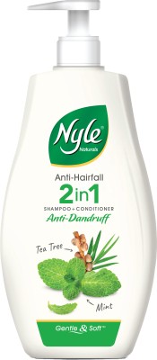 Nyle Anti Dandruff 2 In 1 Shampoo + Conditioner, With Tea Tree & Mint(800 ml)