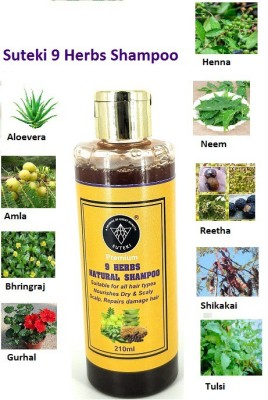 Suteki Premium Natural 9 Herbs Shampoo For Nourished Dry & Scalp Repair Damage Hair(210 ml)