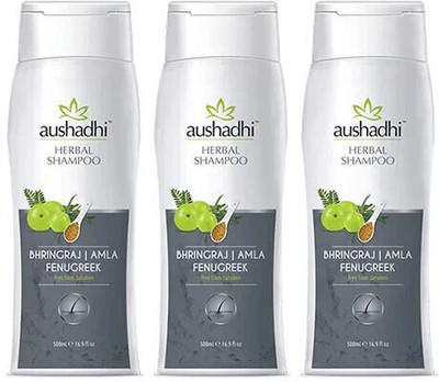 aushadhi Herbal Shampoo | Bhringraj, Amla & Fenugreek(1500 ml)