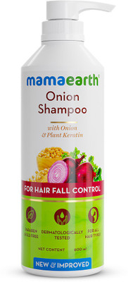 MamaEarth Onion Shampoo for Hair Growth & Hair Fall Control with Onion & Plant Keratin (600 ml)