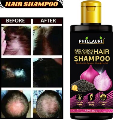 Phillauri Black Seed Onion Shampoo for Strong, Long and Shiny & Hair fall Reduction(100 ml)