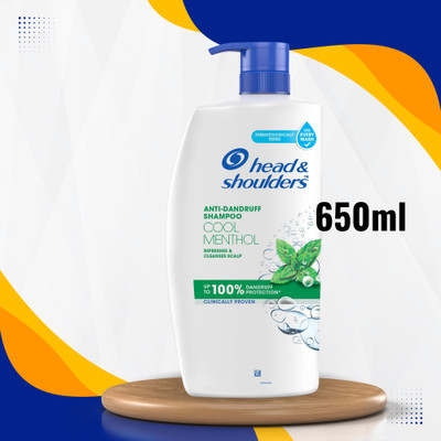 Head and Shoulders Cool Menthol Anti Dandruff Shampoo for Women & Men(cool b)(650 ml)