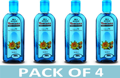SBL ARNICA MONTANA HERBAL SHAMPOO WITH THUJA, JABORANDI & CALENDULA (PACK OF 4)800ML(800 ml)
