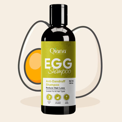 Qiana Egg Protein Shampoo with Egg Protein & Keratin For Damage Repair (Pack of 1)(100 ml)