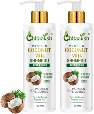 CHITAAKSH Coconut Milk Hair Shampoo For Smooth & Shine Hair Combo Kit(400 ml)