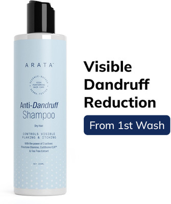 ARATA Anti-Dandruff Shampoo | Controls Flakes| Visible Results | For Dry Hair(200 ml)