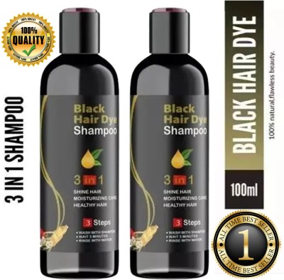 Alia Black Hair Dye Shampoo 3 In 1 Quality Enriched with State Hair Shampoo , black