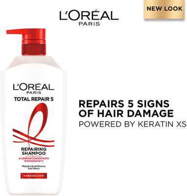 L'Oréal Paris Total Repair 5 Shampoo | Pro-Keratin & Ceramide For Damaged and Weak Hair(1 L)