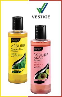 Vestige Moisturising Rich & Daily Care Shampoo With Oil & Green Tea Extract (2X400)(400 ml)