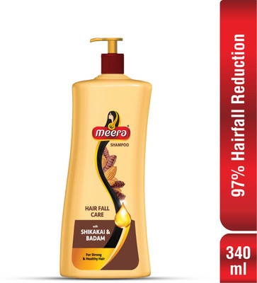 Meera Hairfall Care Shampoo,Goodness Of Badam and Shikakai,Paraben Free.(340 ml)