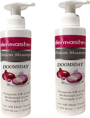 DOOMSDAY DERMASTERS ONION SHAMPOO FOR PTOTECT HAIR & CONTROL HAIR FALL PACK OF 2(400 ml)