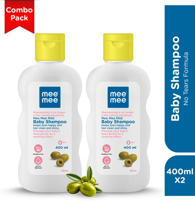 MeeMee Baby Shampoo Olive Extracts, Dermatologist Tested, Hypoallergenic, Tear Free(800 ml)