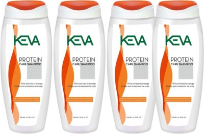 KAIPO Protein Shampoo for Control Hair Fall and Dandruff (Pack Of 4x200ml)(800 ml)