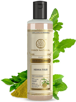 KHADI NATURAL Herbal Henna & Tulsi Cleanser/Shampoo(210 ml)
