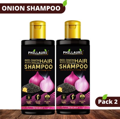 Phillauri Red Onion Black Seed Oil Strong, Smooth and Silky, Anti Dandruff Shampoo(200 ml)
