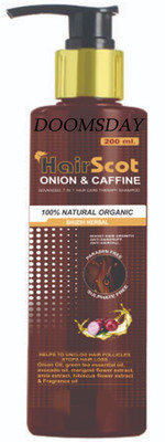 DOOMSDAY HAIRSCOT ONION & CAFFINE SHAMPOO FOR HEALTHY &SOFT HAIR (200X 1) PACK OF 1(200 ml)