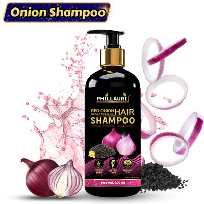 Phillauri Red Onion Black Seed Shampoo for Hair Growth and Fall Control(300 ml)