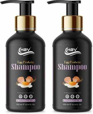 HBV Egg Shampoo for Strong Hair with Egg Protein(300ml ) Pack of 2(600 ml)
