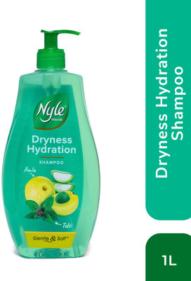 Nyle Naturals Dryness Hydration Shampoo, With Tulsi, Amla and Aloe Vera(1 L)