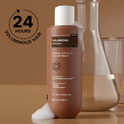 BARE ANATOMY Volumizing Shampoo | Volume For Upto 24 Hrs | Strong & Bouncy Hair | Women & Men(250 ml)