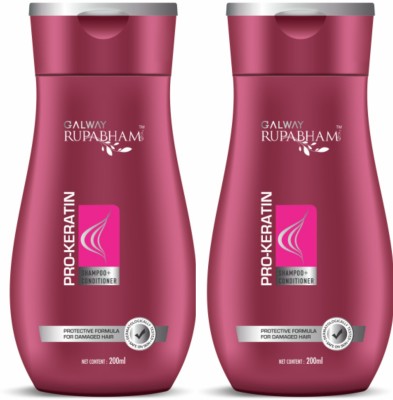 Rupabham Galway Pro-Keratin Shampoo With Conditioner Pack Of 2(400 ml)