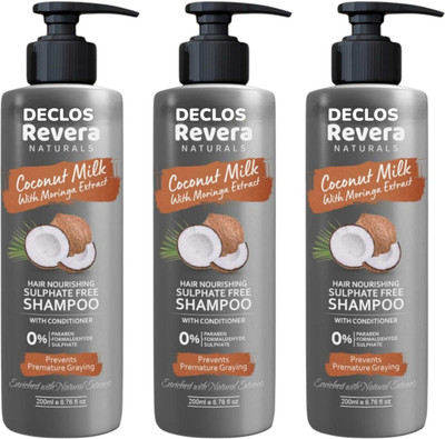 DECLOS revera natural coconut milk with moringa extract shampoo(600 ml)