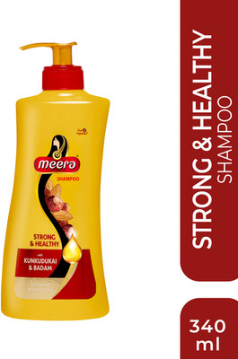Meera Strong And Healthy Shampoo,With Kunkudukai & Badam,Paraben Free(340 ml)