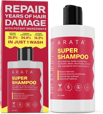 ARATA Super Shampoo for Daily Nourishment and Damage Repair | with Biotin and Proteins(300 ml)