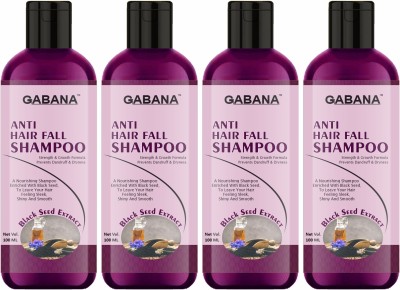 GABANA Anti-Hairfall Shampoo with Blackseed Oil Extract For Long Hair Pack 4 of 100ML(400 ml)