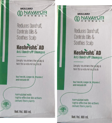 MOLCARO KESHRISHT AD ANTI DANDRUFF SHAMPOO PACK OF 2(100 ml)
