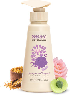 MAATE Baby Shampoo for Health Scalp & Strong Hair | Enriched Green Gram & Fenugreek(250 ml)