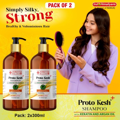 Ind Himaliyans Proto Kesh Shampoo With KERATIN And ARGAN OIL (Pack Of 2) 300X2(600 ml)