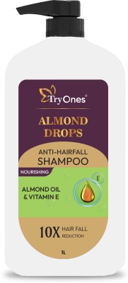 Tryones Almond Drops Shampoo - Anti-Hairfall Nourishing Vitamin E 1L(1000 ml)