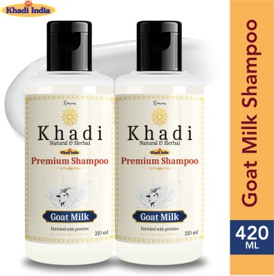 Romam Khadi Goat Milk With Keratin Protein Shampoo -No Sulphates, Parabens & Silicones(420 ml)