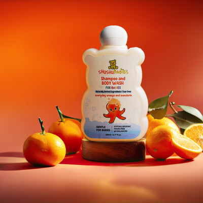 ShuShu Babies Everyday Orange & Mandarin Liquid Shampoo and Body Wash for Babies(200 ml)